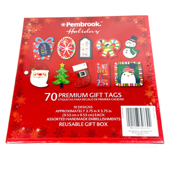 Pembrook Holiday Premium Gift Tags – 70 Count (NEW) - Picture 9 of 11